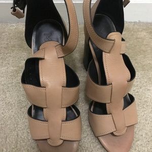 4 inch heels blush pink/tan heels